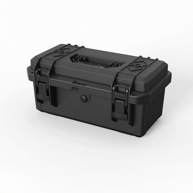 Heavy-Duty Portable Tool Storage Case with Carry Handle – Black